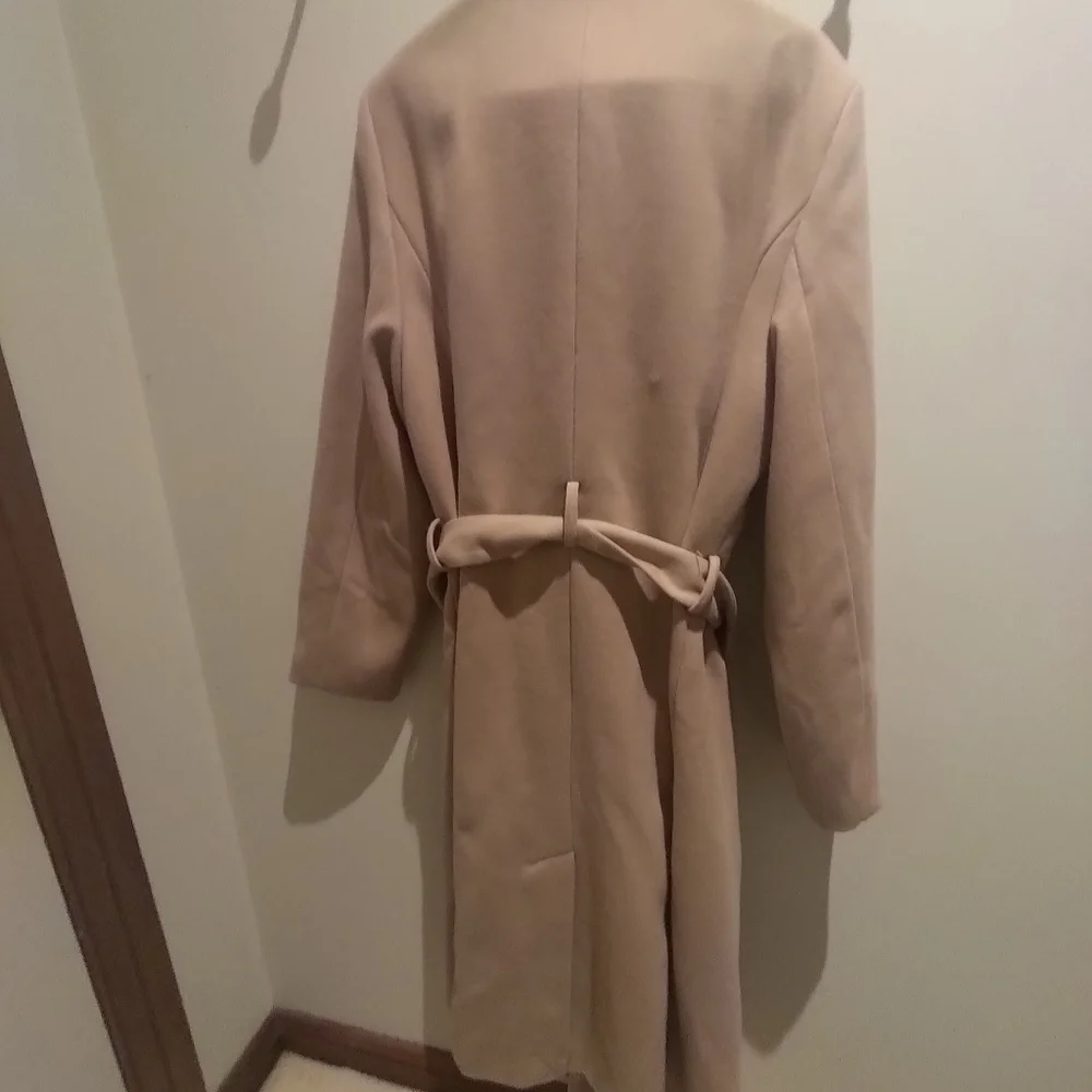 City Chic tan felt coat - Picture 4 of 4